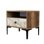 HANAH HOME Noćni stočić Lizbon 531 Walnut White - slika 4