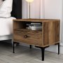 HANAH HOME Noćni stočić Lizbon 532 Walnut - slika 1
