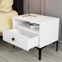 HANAH HOME Noćni stočić Lizbon 535 White - slika 3