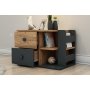 HANAH HOME Noćni stočić Valerin Atlantic Pine Anthracite - slika 2