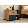 HANAH HOME Noćni stočić Valerin Atlantic Pine Anthracite - slika 3