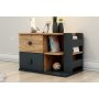 HANAH HOME Noćni stočić Valerin Atlantic Pine Anthracite - slika 1