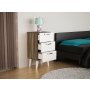 HANAH HOME Noćni stočić Bellini v3 White Walnut - slika 2