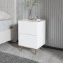 HANAH HOME Noćni stočić Imaj Marble White - slika 1