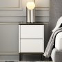 HANAH HOME Noćni stočić Imaj White Marble - slika 2
