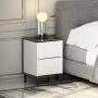 HANAH HOME Noćni stočić Imaj White Marble - slika 3