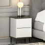 HANAH HOME Noćni stočić Imaj White Marble - slika 1