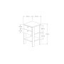 HANAH HOME Noćni stočić Ruzisa White Walnut - slika 3