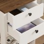 HANAH HOME Noćni stočić Ruzisa White Walnut - slika 1