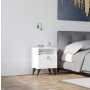 HANAH HOME Noćni stočić Barlo White - slika 1