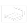 HANAH HOME Bračni krevet Deluxe 140 x 200 Anthracite - slika 3