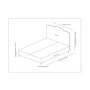 HANAH HOME Bračni krevet Vassi 140 x 200 Grey - slika 4