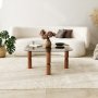 HANAH HOME Sto za dnevnu sobu Kei Walnut Bronze - slika 4