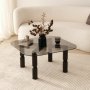 HANAH HOME Sto za dnevnu sobu Kei Anthracite Fume - slika 2
