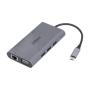 DAHUA TC39 Docking station i čitač smart kartica 9u1, USB-C 3.1 na 1xHDMI, 1xVGA, 3xUSB3.0, 1xLAN (RJ45), 1xSD, 1xTF, 1xPD - slika 1