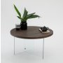 HANAH HOME Sto za dnevnu sobu Serenity Transparent Walnut - slika 3