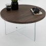 HANAH HOME Sto za dnevnu sobu Serenity Transparent Walnut - slika 4