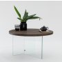 HANAH HOME Sto za dnevnu sobu Serenity Transparent Walnut - slika 2