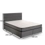 HANAH HOME Bračni krevet Silver Grey (150 x 200) - slika 4