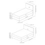 HANAH HOME Bračni krevet Vitalia 140 x 200 Anthracite - slika 4