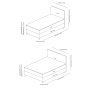 HANAH HOME Bračni krevet Orina 150 x 200 Brown - slika 4