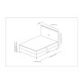 HANAH HOME Bračni krevet Sonata Set 140 x 200 v2 Anthracite - slika 5