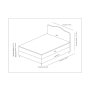 HANAH HOME Bračni krevet Vassi Set 140 x 200 Grey - slika 5