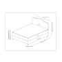 HANAH HOME Bračni krevet Vassi Set 150 x 200 v3 Beige - slika 4