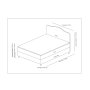HANAH HOME Bračni krevet Vassi Set 150 x 200 v3 Grey - slika 3