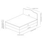 HANAH HOME Bračni krevet Vassi Set 140 x 200 Anthracite - slika 5