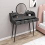 HANAH HOME Sto za šminkanje Elegans Anthracite - slika 2