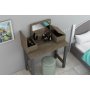 HANAH HOME Sto za šminkanje Lora Walnut Anthracite - slika 3