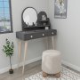 HANAH HOME Sto za šminkanje Ruges Anthracite - slika 1