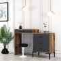 HANAH HOME Sto za šminkanje Lizbon 550 Walnut Anthracite - slika 2