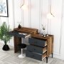HANAH HOME Sto za šminkanje Lizbon 550 Walnut Anthracite - slika 3