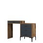 HANAH HOME Sto za šminkanje Lizbon 550 Walnut Anthracite - slika 4