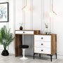 HANAH HOME Sto za šminkanje Lizbon 551 Walnut White - slika 2