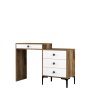 HANAH HOME Sto za šminkanje Lizbon 551 Walnut White - slika 4