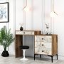 HANAH HOME Sto za šminkanje Lizbon 552 Walnut White - slika 2