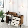 HANAH HOME Sto za šminkanje Lizbon 554 Walnut Cream - slika 3