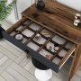 HANAH HOME Sto za šminkanje Lizbon Mirror Walnut Anthracite - slika 4