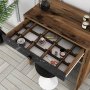 HANAH HOME Sto za šminkanje Lizbon Mirror Walnut Black Marble - slika 4