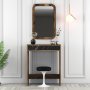 HANAH HOME Sto za šminkanje Lizbon Mirror Walnut Black Marble - slika 1