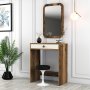 HANAH HOME Sto za šminkanje Lizbon Mirror Walnut Cream - slika 2