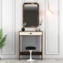 HANAH HOME Sto za šminkanje Lizbon Mirror Walnut Cream - slika 1