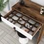 HANAH HOME Sto za šminkanje Lizbon Mirror Walnut White - slika 4