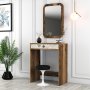 HANAH HOME Sto za šminkanje Lizbon Mirror Walnut White Marble - slika 2