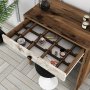 HANAH HOME Sto za šminkanje Lizbon Mirror Walnut White Marble - slika 4