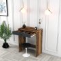 HANAH HOME Sto za šminkanje Lizbon Walnut Anthracite - slika 3