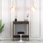 HANAH HOME Sto za šminkanje Lizbon Walnut Anthracite - slika 1